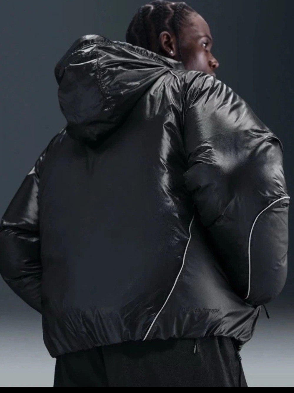 Nike Tech Bubble Jacket Black Anthracite Puffer Men’s Size Medium - Picture 3 of 10